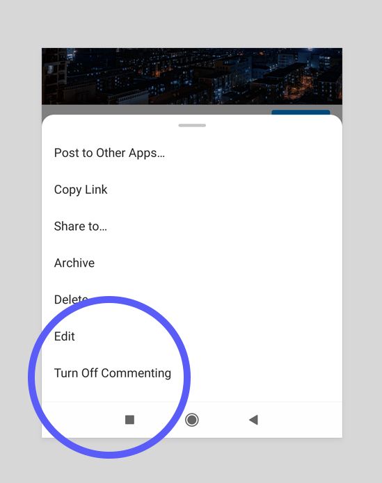 How To Turn Off Comments For A Post On Instagram